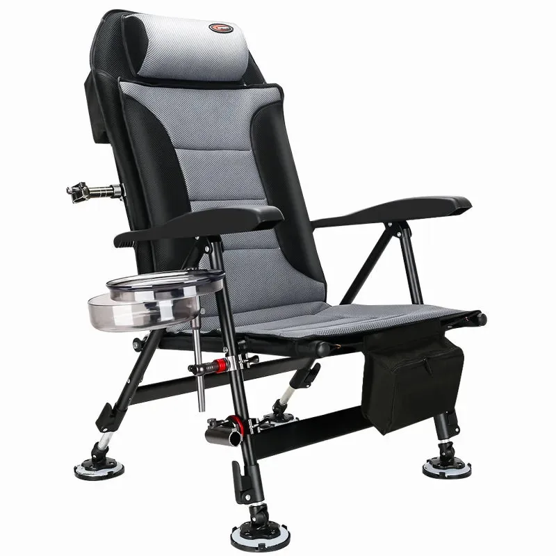 Fiŝkapta Seĝo New European-style Collapsible Light All-terrain Folding Recliner Fishing Chair