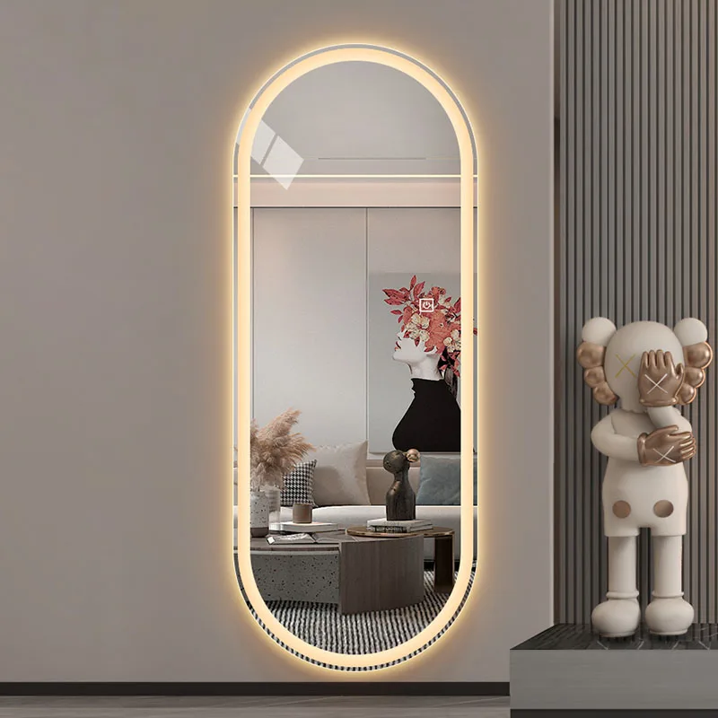 Toilet Touch Led Bath Mirrors Long Full Body Smart Lighting Bath Mirrors Backlight Spiegel