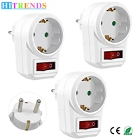 1/2/3 EU ซ็อกเก็ตอะแดปเตอร์สวิทช์เยอรมันปลั๊กอะแดปเตอร์มาตรฐานยุโรป Ground 250V 16A power Conversion Extender 1