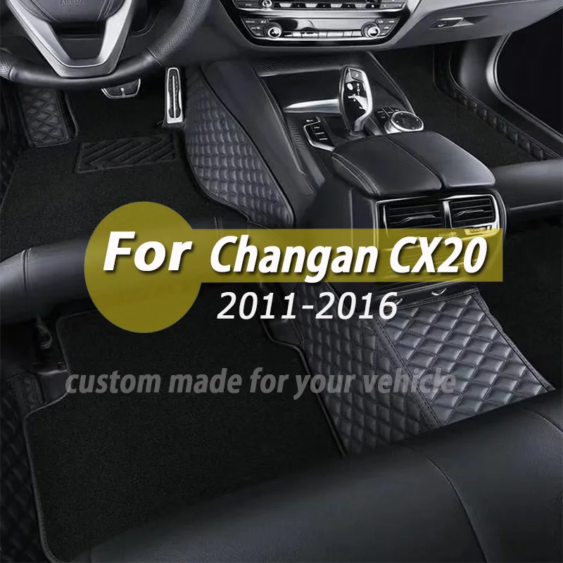 

Leather Car Floor Mats For Changan CX20 2016 2015 2014 2013 2012 2011 Foot Liners Car Carpets Styling Auto Accessories Interior