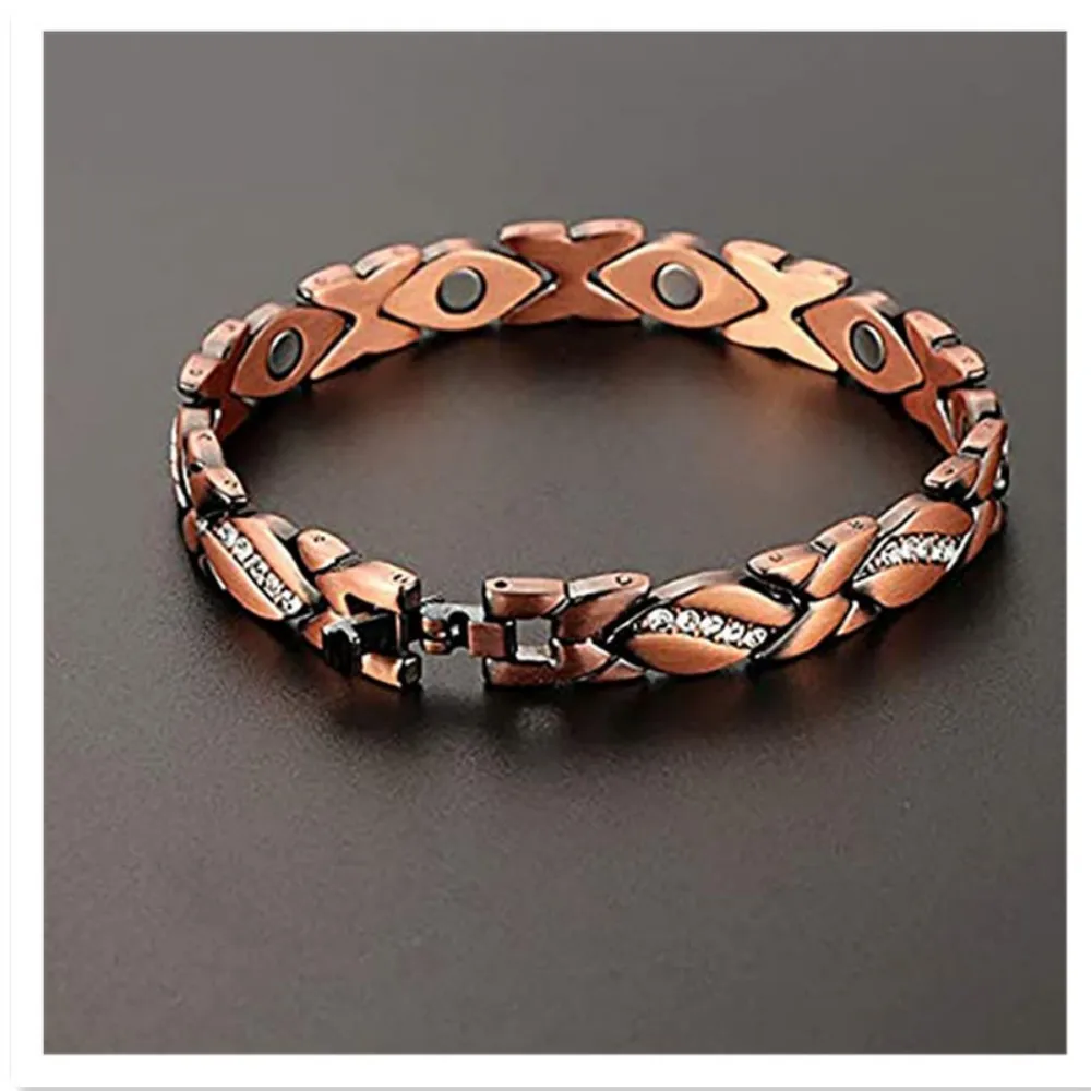 Magnetic Therapy Arthritis Pain Relief Bracelets for Women Magnetic Steel Titanium Health Bracelet with Crystal Fashion Jewelry