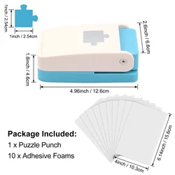 Portable Puzzle Maker for Arts & Crafts with Adhesive Foam Sheets (Puzzle Punch Set)