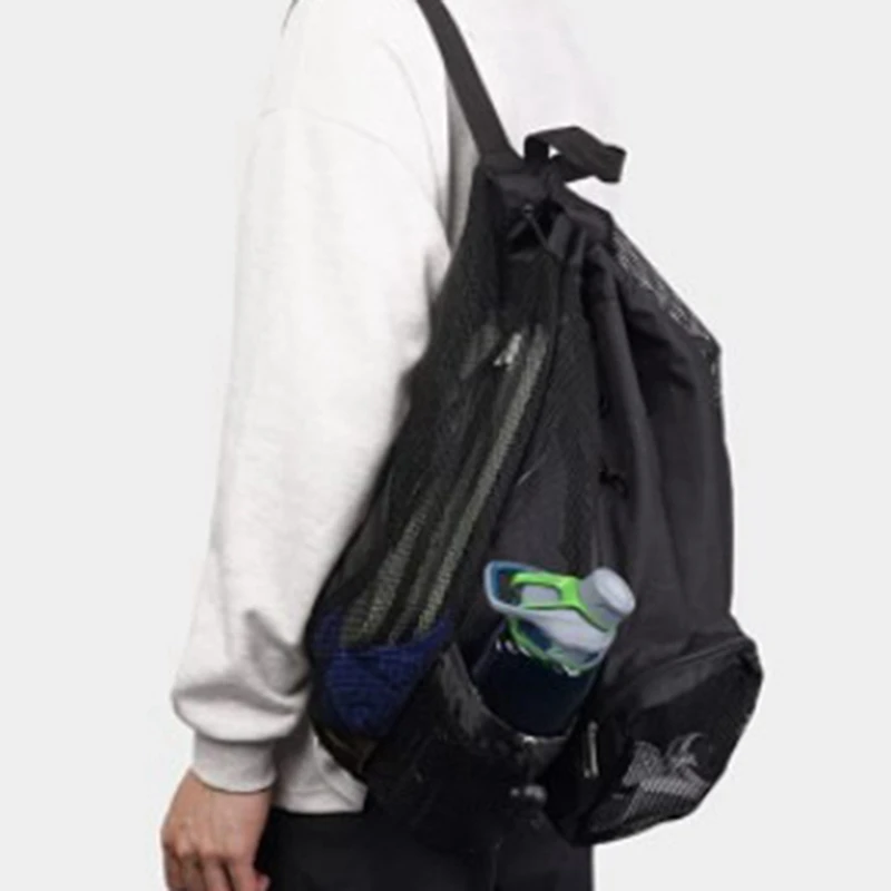 Y98A-Swim Bag Mesh Drawstring Backpack For Swimming, Gym, Pool, Workout Gear & Sports
