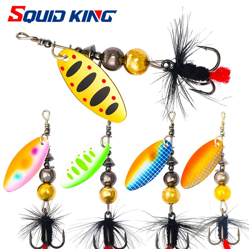 

Metal Spoon Spinner Fishing Lure Pure Copper Spoonbait Crankbaits Fishing Wobblers for Pike Crochet Kit Artificial Bait