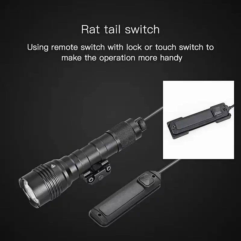 Aluminum LED Tactical Flashlight for Hunting with Remote Switch