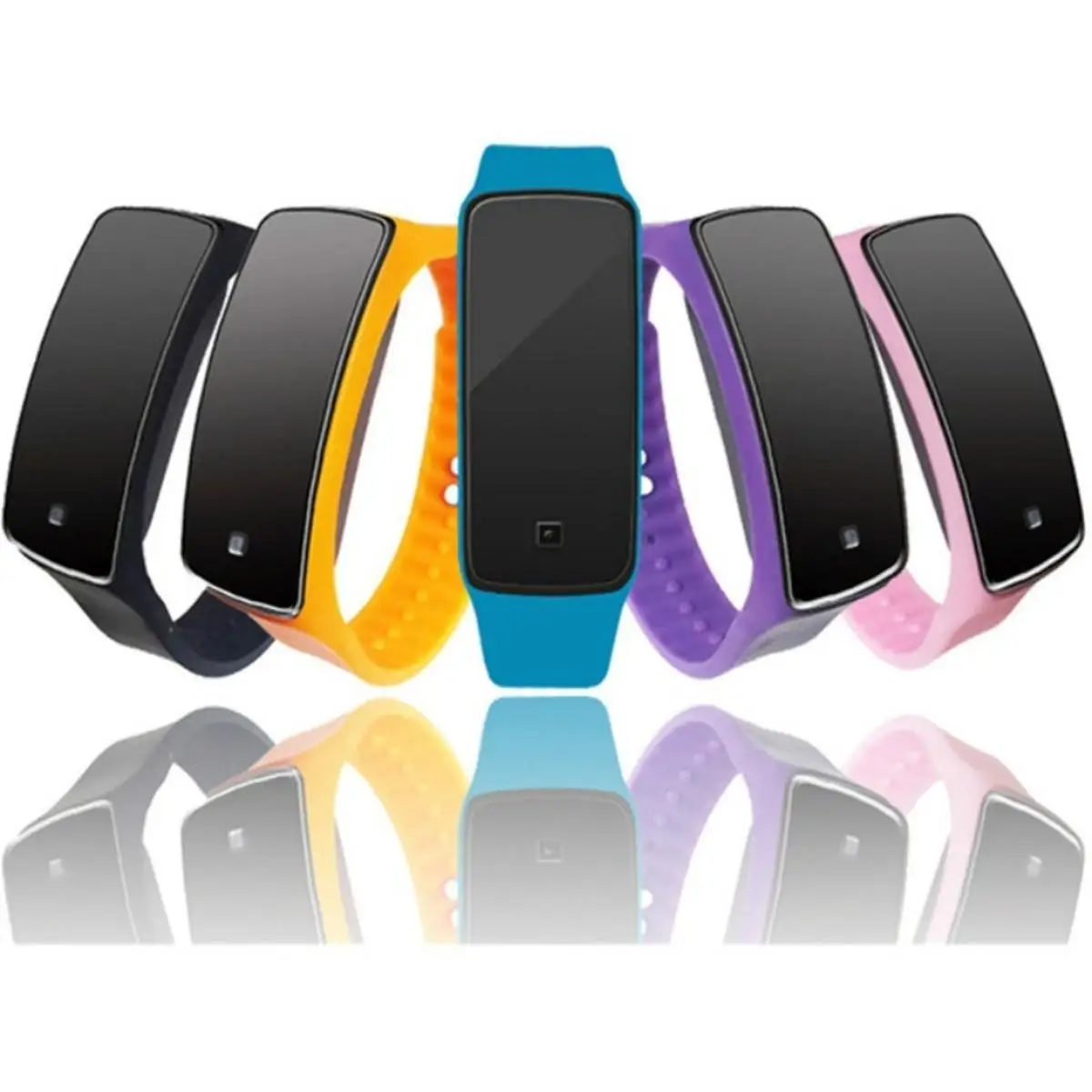 1 Pcs Digital Watch Womens Mens Rubber LED Watch Date Sports Bracelet Digital Wrist Watch For Gift