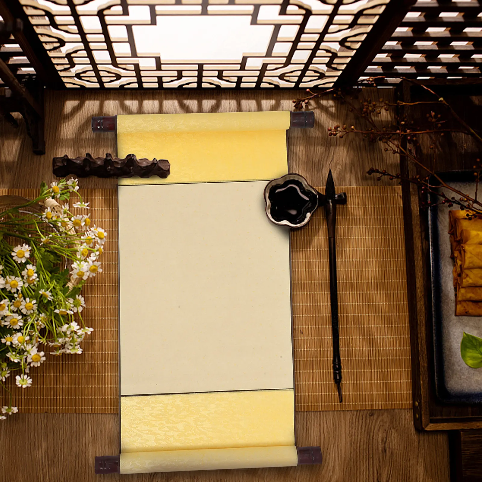 1 세트 빈 중국 서예 스크롤 종이 그림 그리기, 결혼 서약서, 증명서, 졸업장, 초대장, 집 꾸미기용