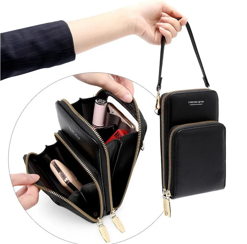 Pochette Téléphone Bandoulière Cuir / Etui Smartphone Velours Côtelé, Lanière Réglable / Petit Sac Transport Pour IPhone Ou Android - Canada