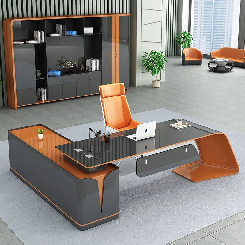 Executive Light Luxury Office Desk In Stock Designer Storage Organizer Computer Desks L Shaped Quality Bureau Meuble Furniture