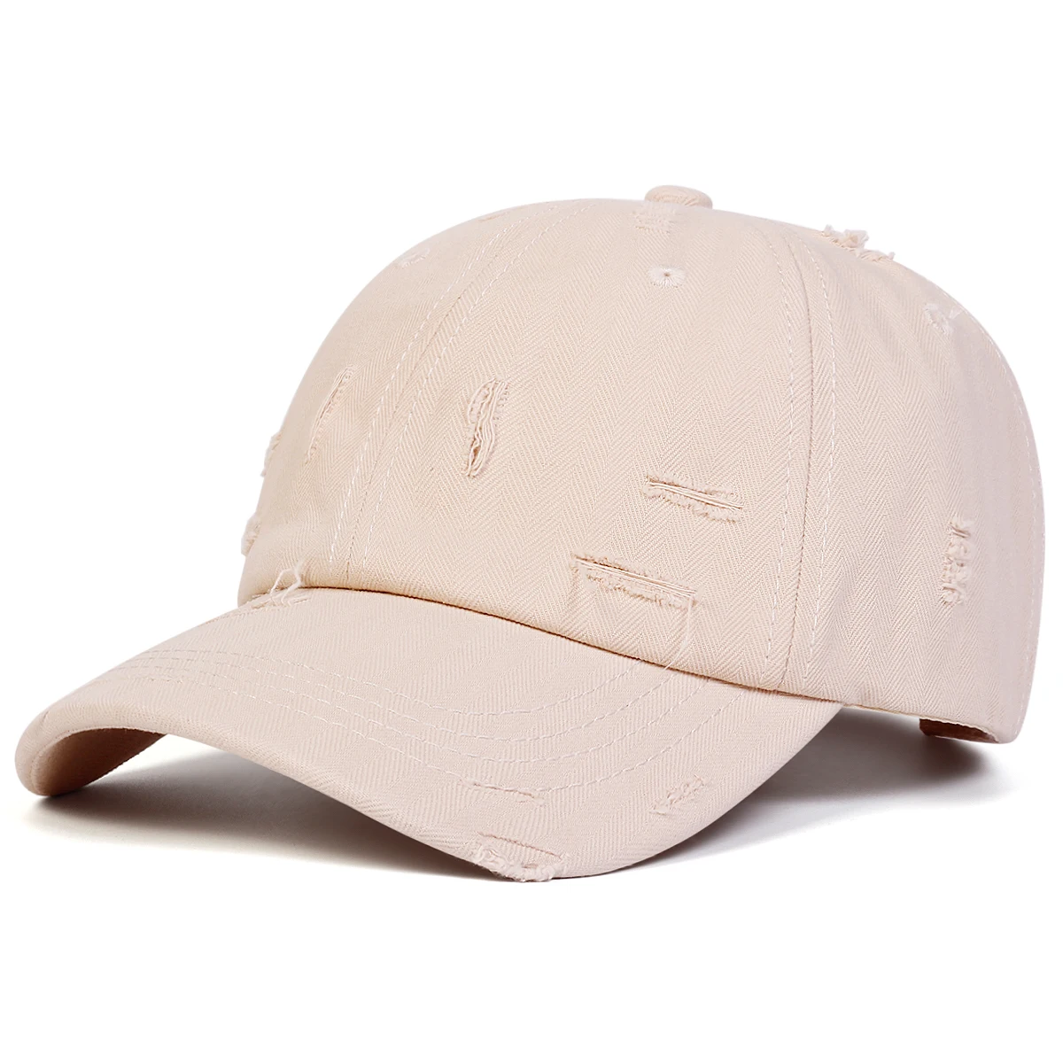 Unisex Zerrissene Jeans-Baseballkappen Frühling Herbst Outdoor Verstellbare Freizeithüte Sonnenschutzhut Sportkappe – Detail 6