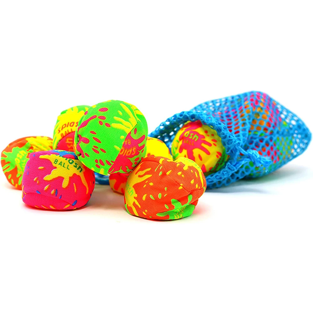 12pcs Splash Water Balls Neon Drawstring Cool Water Ball for Aquatic Parties Holidays Beaches Battles with Family Friends