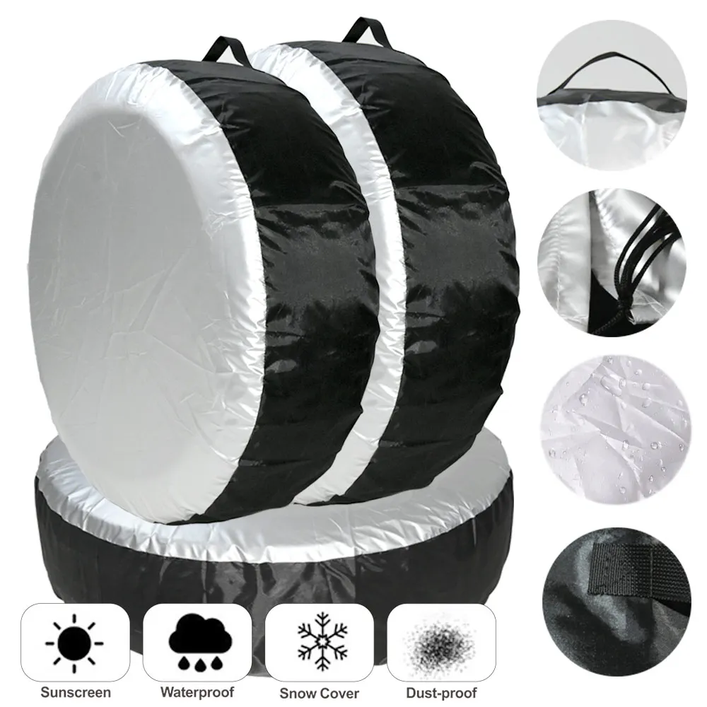 1Pc Car Spare Tire Cover Storage Bags Case Carry Tote Polyester for Cars Wheel Protection Covers Accessories | Автомобили и