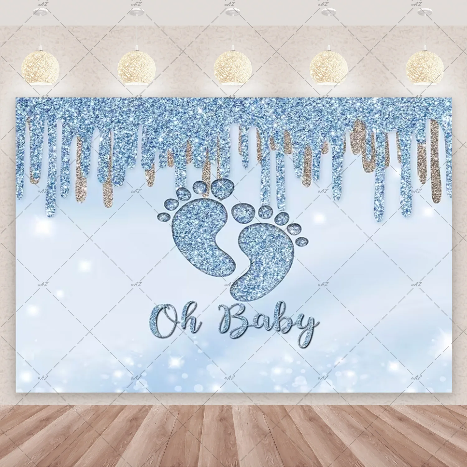 Niedliche Elefanten-Geburtstagsparty-Dekorationen, Hintergrund in Blau und Rosa für Jungen und Mädchen, Fotografie-Hintergrund, Babyparty-Dekoration, Geschenk für Neugeborene und Kinder – Detail 14