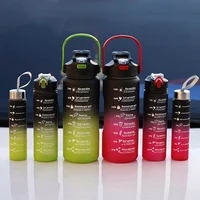Set of 3 Large Capacity Gradient Sports Water Bottles 300ml 800ml 2000ml with Straw Modern Design in Multiple Colors Drinkware 1