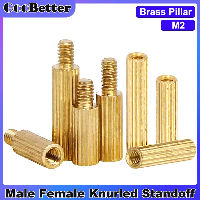 

50Pcs M2 *L+3mm Brass Standoff Spacer Screw Male-Female Female Support Pillar Column Spacing Screws for Pcb Computer Motherboard
