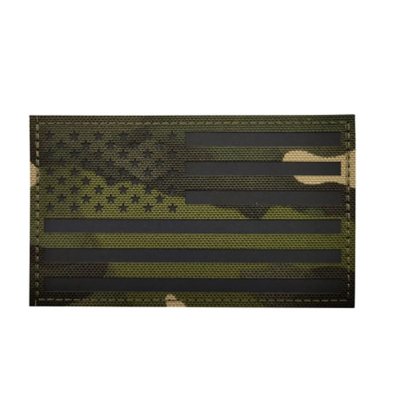 USA AMERIKA FLAGGE Chevrons PATCH IR Reflektierender Totenkopf Piratenstreifen Hakenschlaufe Abzeichen Applikation – Detail 19