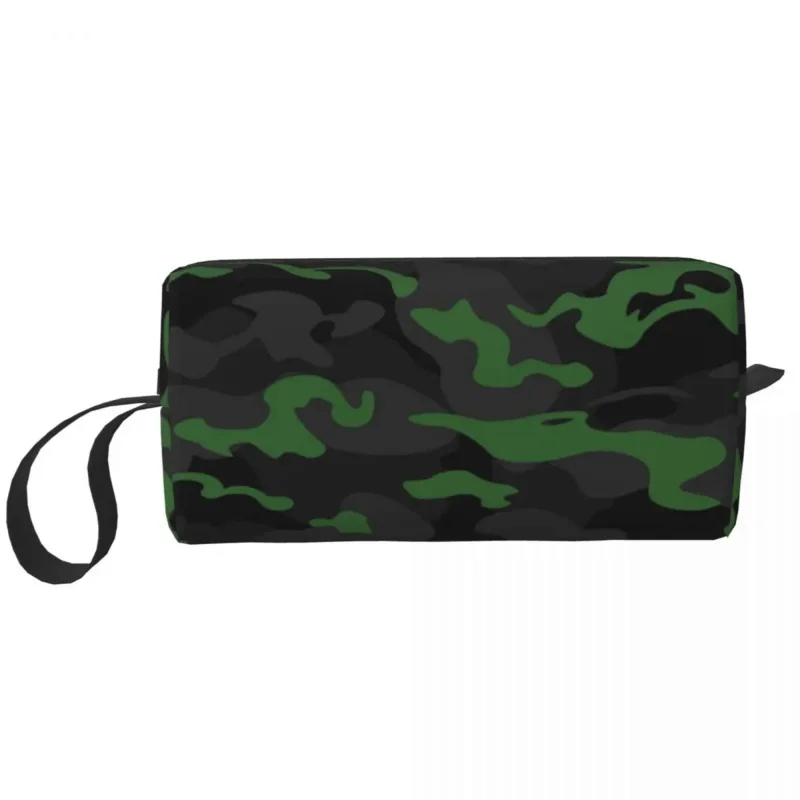 

Travel Military Camo Black Green Camouflage Toiletry Bag Cosmetic Makeup Organizer for Women Beauty Storage Bags Dopp Kit Box