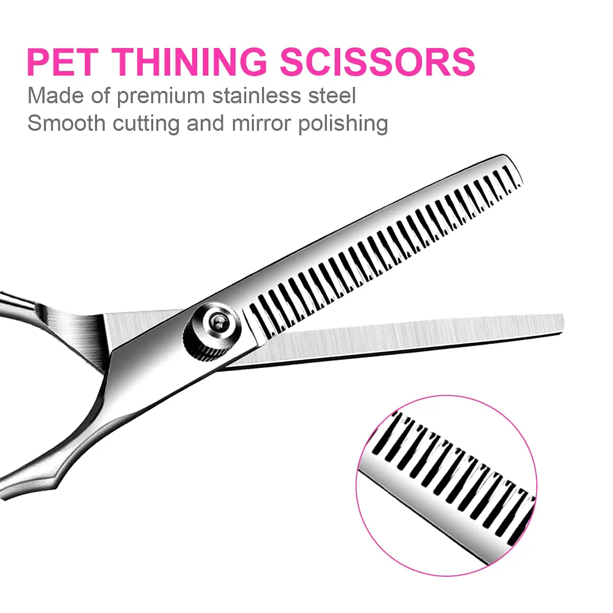 Dog Grooming Scissors 4pcs with Safety Round Tip Stainless Steel Set for Precise Trimming and Shaping Ideal for All Breeds