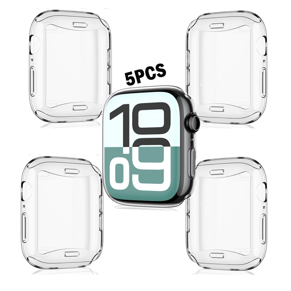Premium Transparent TPU Screen Protector Cover for Smartwatches, Pack of 1-5