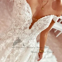 Lakshmigown Floral Princess Lace Bridal Wedding Dress Off the shoulder 2024 Vestidos de Novia Boho Wedding Gowns Customized 2