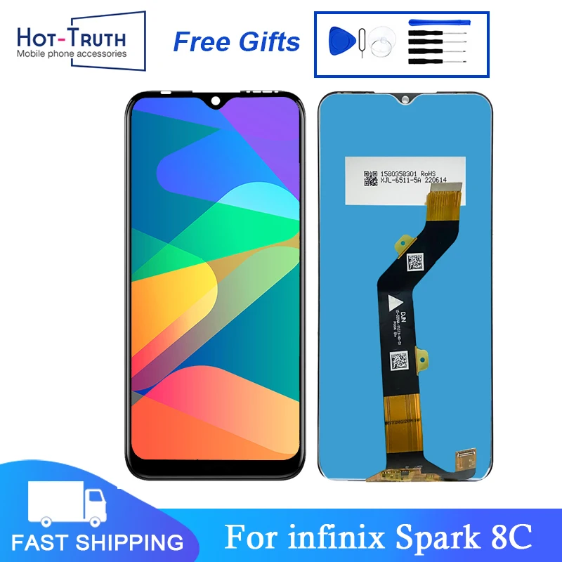 For Tecno Spark 8c Kg5n Kg5j Lcd Display Screen Touch Screen Digitizer