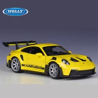 Welly 1:24 Porsche 911 GT3 RS Alloy Sports Car Model Diecast Metal Track Racing Vehicles Car Model Simulation Childrens Toy Gift 1