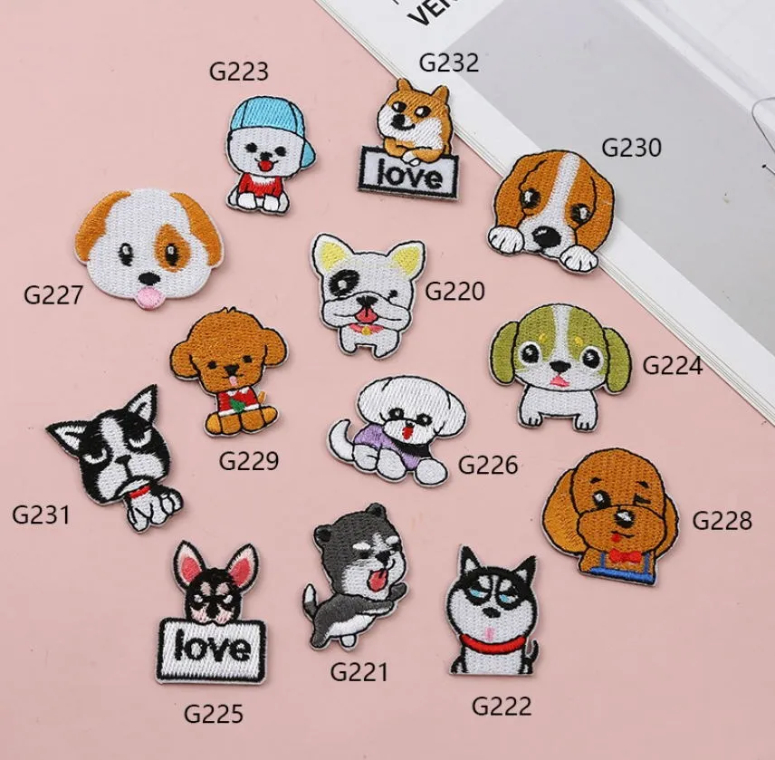 10 Pcs Animals Series Embroidery Patches Embroidered Clothing Hat Bag Shoe Repair Material Phone Gift Box Decor Diy Accessory