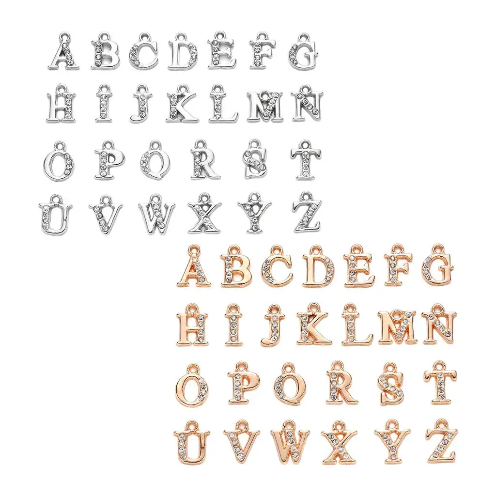 

26Z Letters Alloy Charms Pendants Handmade Beads for Earring Jewelry Making Gift