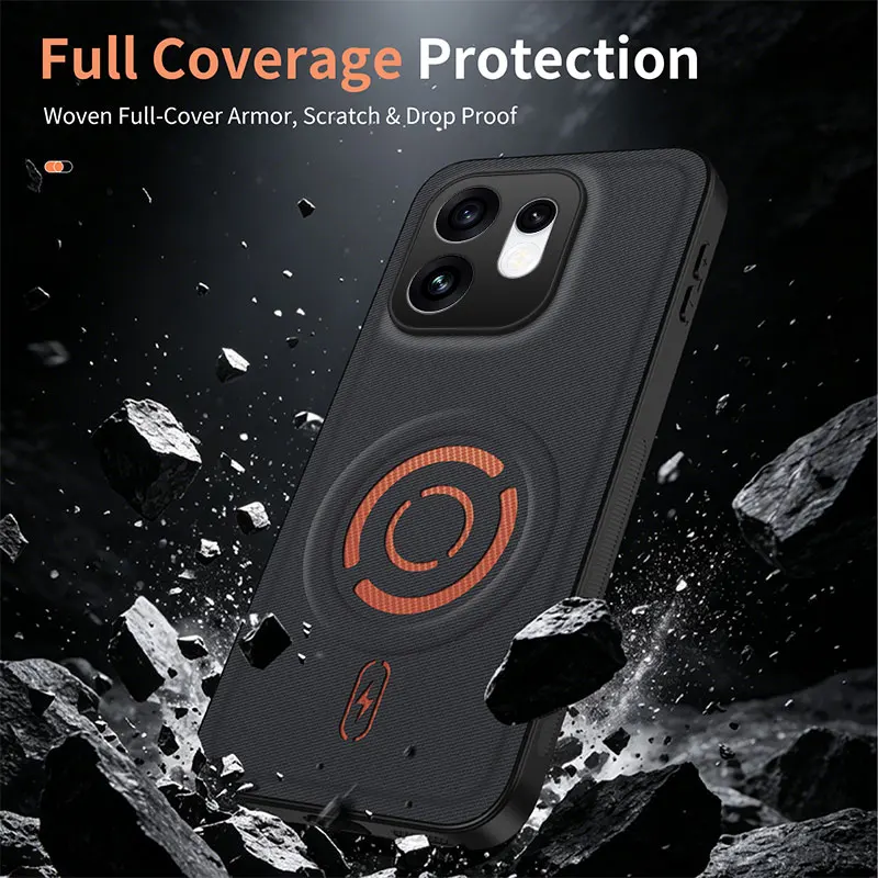 High-End Fabric Magnetic Wireless Charging Phone Case
