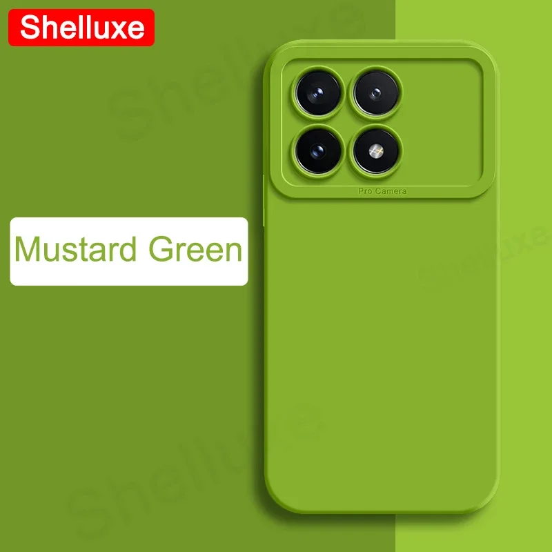 Silky Feel Liquid Silicone Soft Phone Case - Square Design