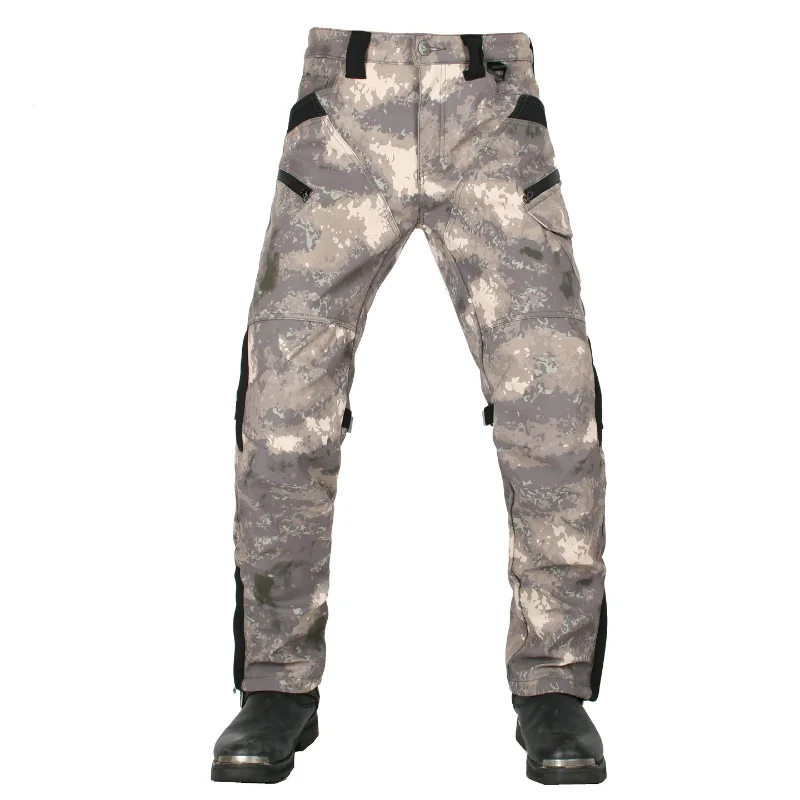 VOLERO 올시즌 오토바이 라이딩 팬츠 방수 방풍 통기성 이중 레이어 하이웨이스트 카모플라주 안티폴 바지