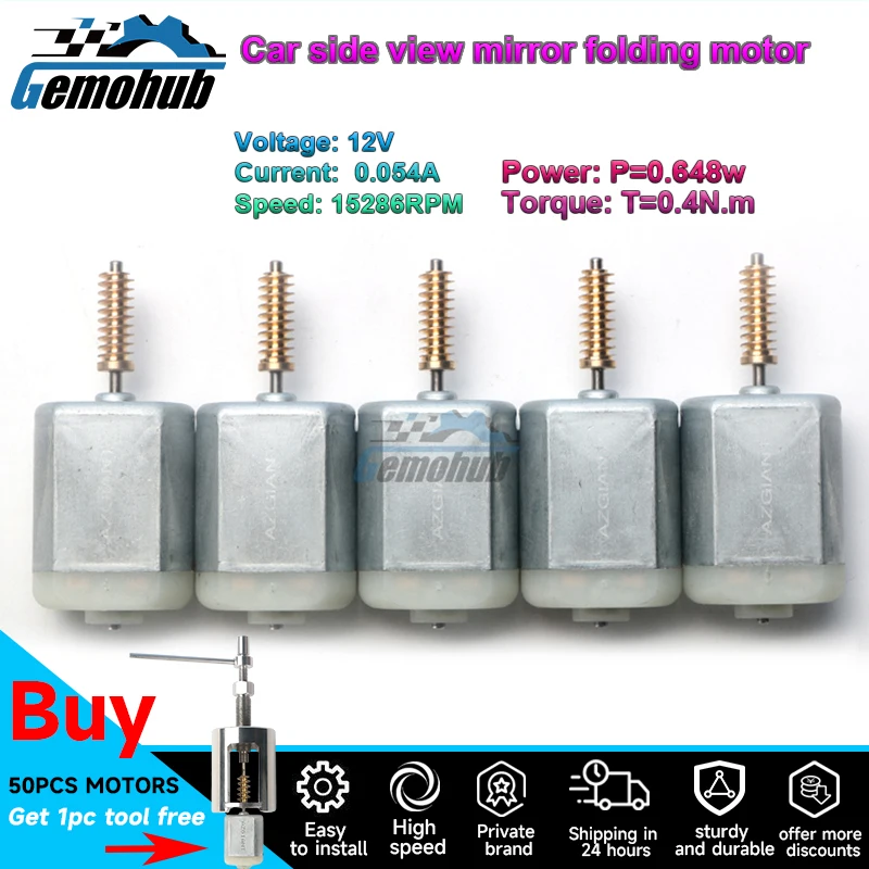 

FC280 Power Folding Unit Mirror Actuator Motor DC 12V 0.054A 15286RPM repair kit for BMW 525 td 525tds 525i 525d car part tools