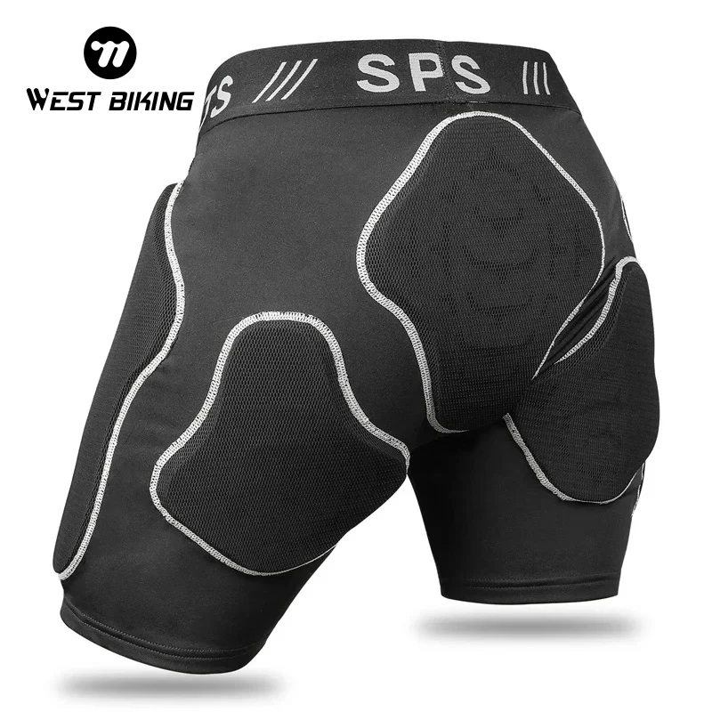 WEST BIKING Skiing Skate Short SBR Shock Absorption Protective Outdoor Sports Gear Pad Snowboard Skateboard Shorts for Women Men