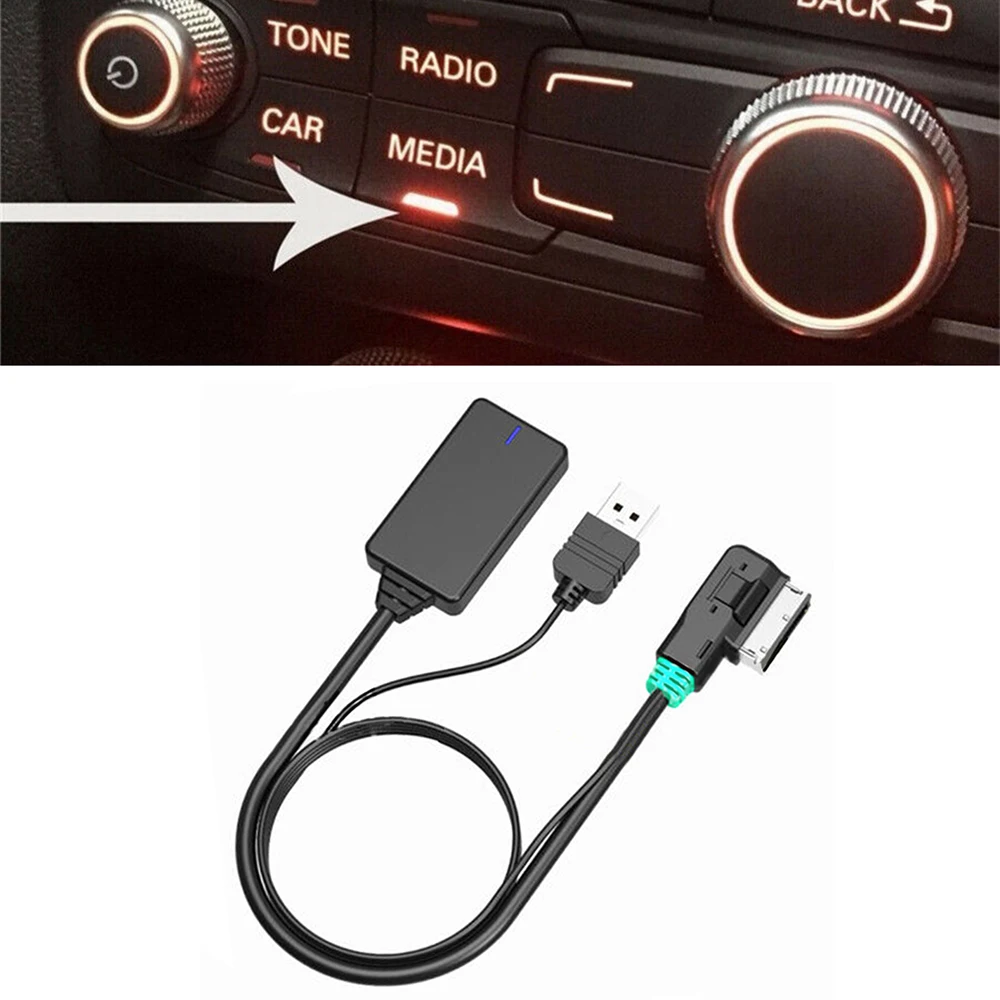 

1x Wireless Audio AUX Cable Adapter Bluetooth 5.0 For MMI AMI MDI 2G 3G CD Radio 4 Times Speed Plug & Play Easy Installation