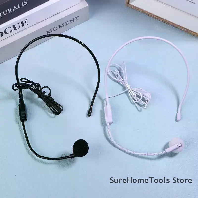 1PC Wired 3.5mm Plug Head-mounted Headset Mic Portable Guide Lecture Speech Microphone Clear Sound Teaching Meeting Presentation