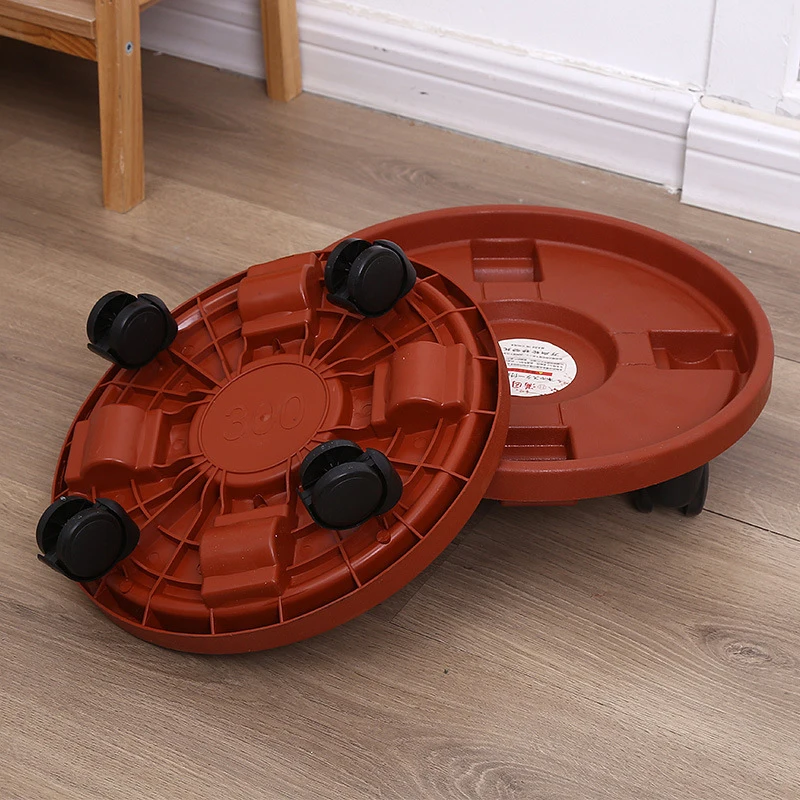 Removable Plant Stand Flower Pot Tray with Universal Wheel Heavy Rolling Flower Pot Rack Indoor And Outdoor Balcony 1PC