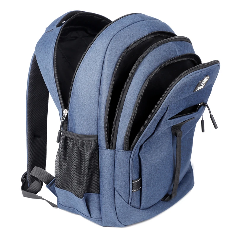 Large-capacity leisure backpack with multiple pockets - adjustable shoulder strap, zipper closure, polyester lining, suitable fo