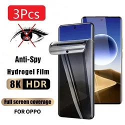 3 - Piece Anti - Spy Privacy Hydrogel Screen Protector Pack - Privacy Hydrogel (OPPO A5 Pro 4G)