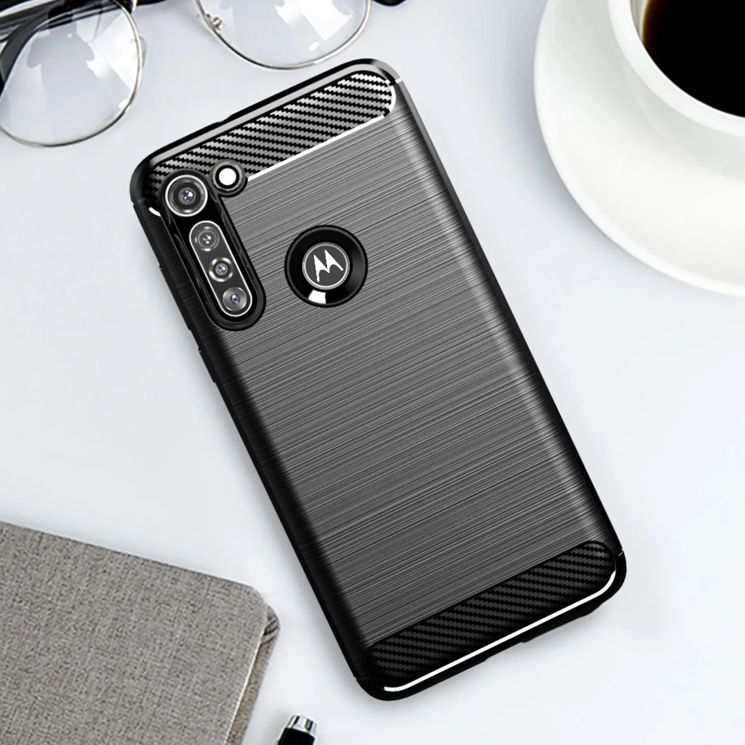 For Motorola G8 Power moto g8 plus play G8+ Case Shockproof Silicone Cover for Moto G8 Power Lite G8 Play Carbon Fiber Cases 4