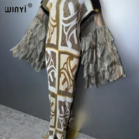 Robe de plage plissée élastique WINYI, nouvelle robe kaftan abaya de luxe Dubaï, robe de soirée longue pour femme musulmane. 3