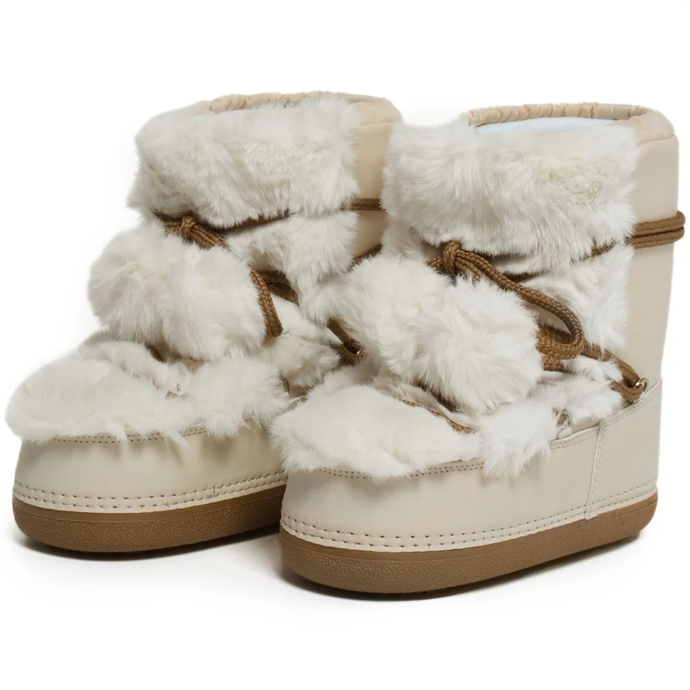 【美品】IENA fluffy fur P/O Amazon.com | CEPEPRIN Women's Faux Fur Boots Knee-High Furry
