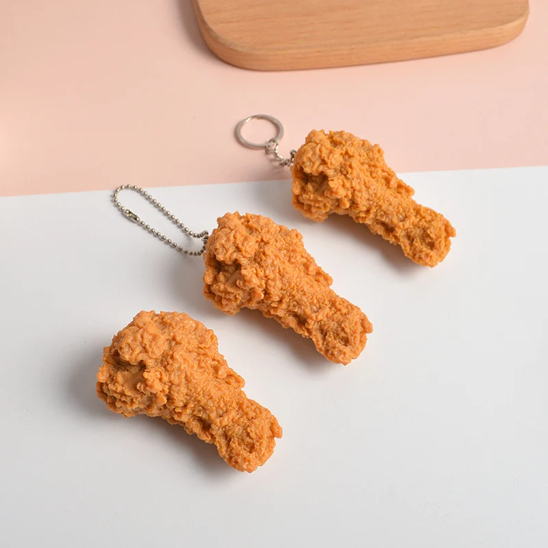 

Брелок для ключей с имитацией еды из ПВХ, подвеска для куриных ног