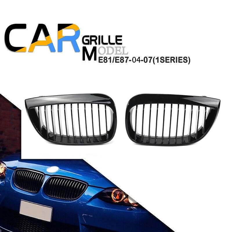 

Автомобильная глянцевая черная решетка для капота, передний бампер, решетка для BMW 1 серии E81 E87 2004-2007