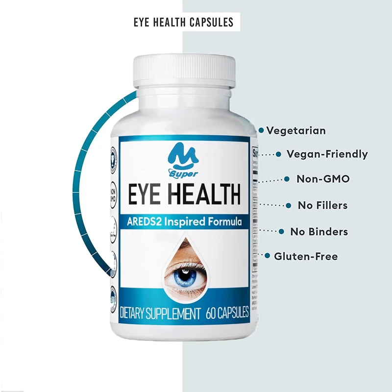 

Витамины для глаз Areds 2-лютеин, зеаксантин и экстракт прививки-60 капсул для поддержки усталости глаз, сухости глаз и здорового зрения