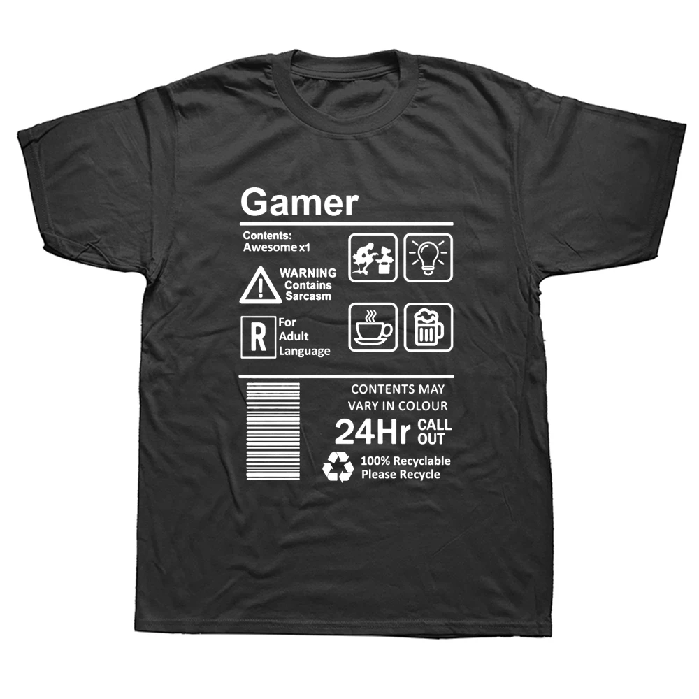 Funny Gamer Computer T Shirts Graphic Cotton Streetwear Short Sleeve O-Neck Harajuku Oversized T-shirt Mens Clothing |