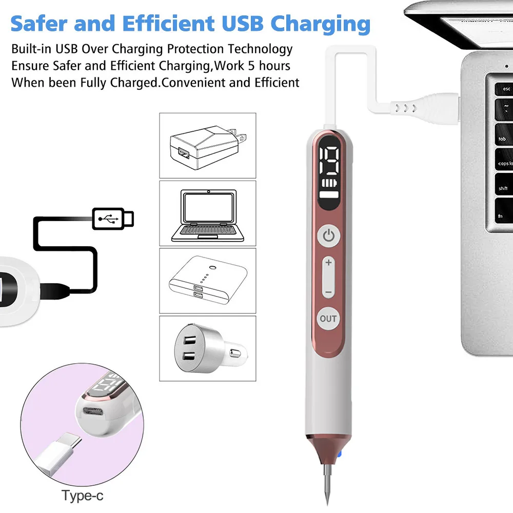 Laser Plasma Pen Mole Dark Spot Freckle Nevus Wart Skin Tag Pimples Tattoo Removal Skin Face Beauty Machine 19 Gear