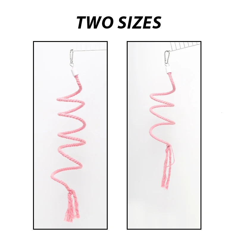 Pet Chew Toys Pet Toys Pet Bird Toy Pet Teeth Grinding Toy Pet Exercise Toy 1 PC Random Color Parrot Bird Toy Rope Hanging Budgie Chew Toy Bird Cage Cockatiel Swing Bite Stand Training Supplies D9096