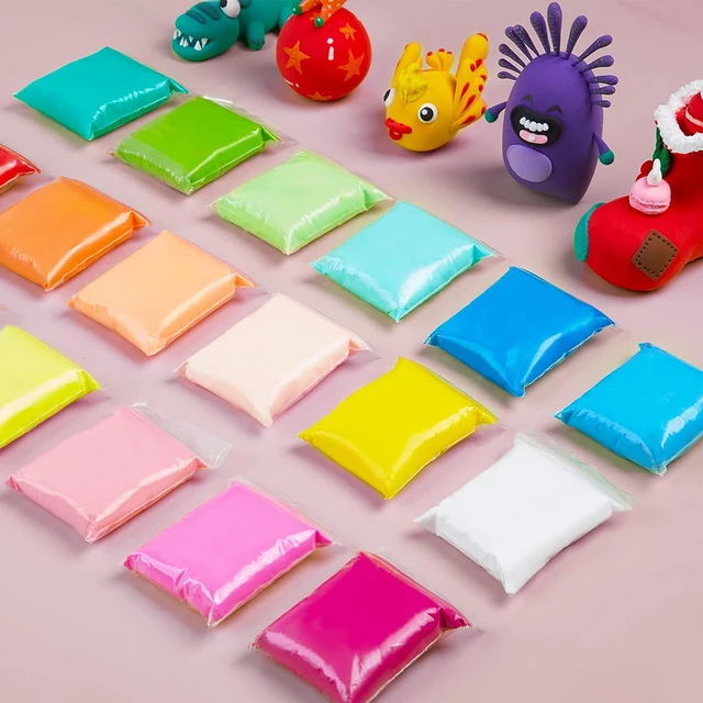 24 color Air Dry Clay - Handmade Modeling No-Bake No Mess - Magic Foam Clay