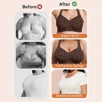 Womens Wireless Jelly Bra Plus Size Supportive Seamless Bras Full Coverage Push Up Comfortable No Underwire Tshirt Bras - Image 6