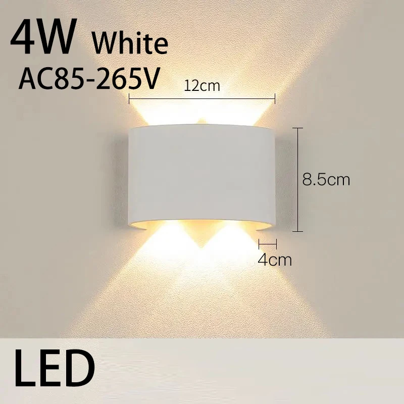 LED Wall Lamp Sconce 4/6/8W Led Light Up Down Lighting Fixture Waterproof IP65 Outdoor Indoor Bedroom Home Garden Lamp Dector wall hanging lights Wall Lamps